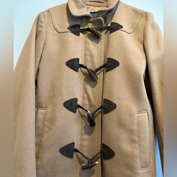 GAP wool camel toggle coat - Picture 6 of 8